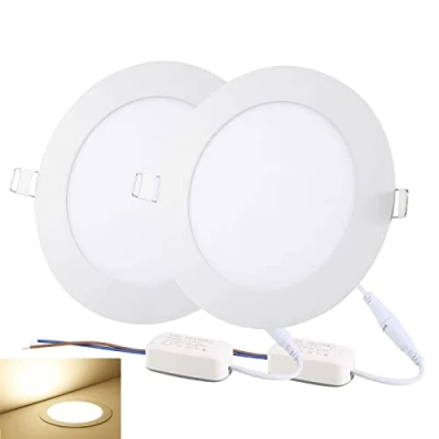 Image of NRGDILY LED Recessed Ceiling Lights, 9W Downlights 540LM Warm White 3000K, Round Spotlights Lights for Kitchen Bedroom Living Room, 2 Pack