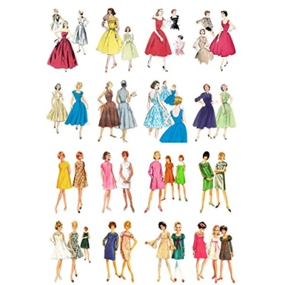 Image of Decoupage Paper Pack (20 Sheets 10x15cm) Vintage Fashion FLONZ