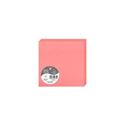Image of Clairefontaine Ref 12835C Pollen Folded Card (Pack of 25 Sheets) 135 x 135mm Sized, 210gsm Card, Inkjet &amp; Laser Printer Compatible, Acid Free Lychee