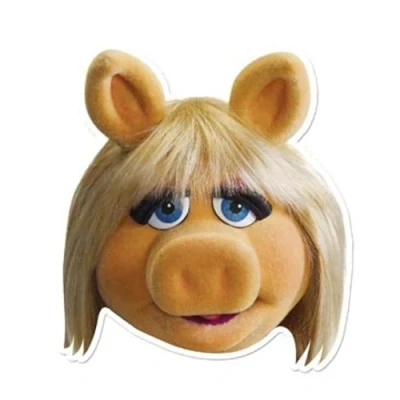 Image of Star Cutouts Ltd Peggy SM59 Miss Piggy The Muppets Single Face Mask Perfect for Parties Create Fun Talking Point, Multicolour, Regular