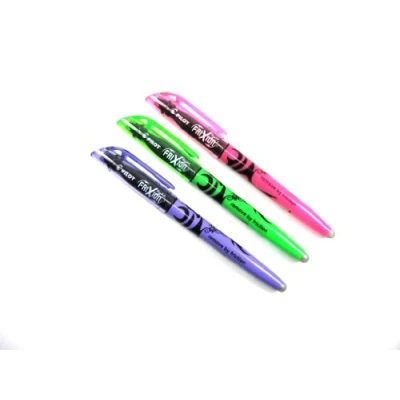 Image of Pilot FriXion Light Erasable Hi lighter (Highlighter) Pens Pack of 3 Assorted Colours (Violet, Pink &amp; Green)