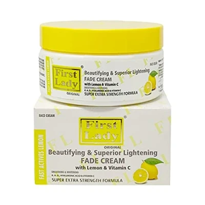 Image of First Lady Lemon Skin Beautifying &amp; Superior Lightening Fade Cream 200ml Face, with Vitamin C Hyaluronic Acid