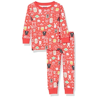 Image of Amazon Essentials Disney Marvel Star Wars Baby Boys&#039; Snug Fit Cotton Pyjama Sleepwear Sets, Holiday and Kids, 18 Months