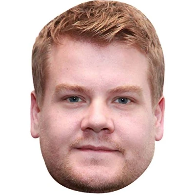 Image of FoxyPrinting James Corden (Slim) Tv Celebrity Cardboard Party Face Mask Fancy Dress