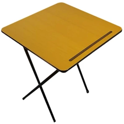 Image of Meta Exam Table/Folding Desk/Working or Class Room Folding Desk/Home Working School Classroom Desk, Beech, 60 x 72 cm