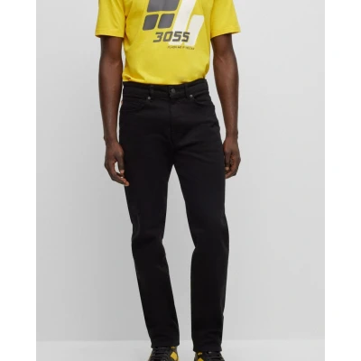 Image of BOSS Mens Re.Maine BC C Maine Stay Black Regular fit Jeans in Comfort Stretch Denim