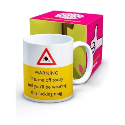 Image of Brainbox Candy Rude Mug For Adults Gift Boxed Novelty Secret Santa Christmas Or Birthday Men and Women Who Have Everything P. Me Off Design Quality 10oz Stoneware