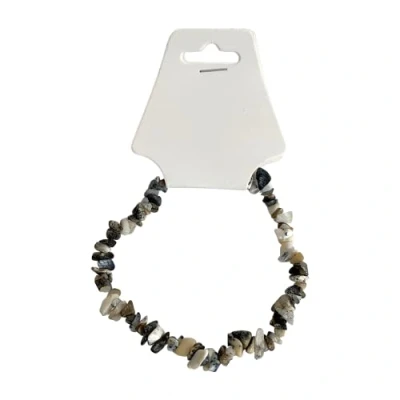 Image of VIE Gemstone Chip Stretch Bracelet (Dendritic Opal)