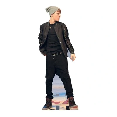 Image of Star Cutouts Ltd Justin Bieber On Stage 173cms Lifesize Cardboard Cutout, Black, Regular