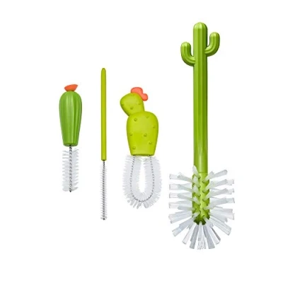 Image of Boon Cacti Bottle Cleaning Brush Replacement Set, 4 Piece, Green