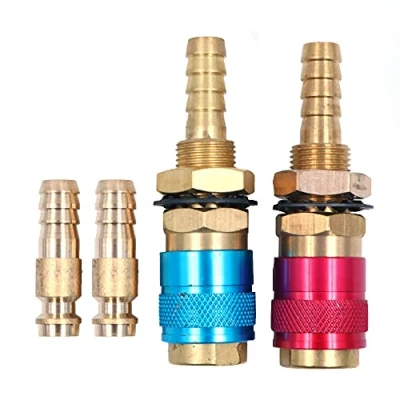 Image of CENPEK 2 Set Water Cooled and Gas Adapter Quick Connector Fitting for PTA DB SR WP 9 17 18 26 TIG Welding Torch