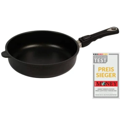 Image of AMT Gastroguss Lotan® AMZN 726 Z20B Frying Pan Diameter 26 cm Height 7 High Saucepan Removable Handle Not Suitable for Induction Cookers Non Stick Coating Cast Aluminium