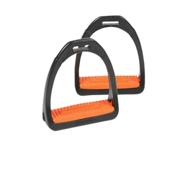 Image of Shires Compositi Adult Premium Profile Stirrups: Orange