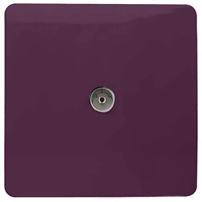 Image of Trendi Artistic Modern Glossy Tactile TV Socket Plum