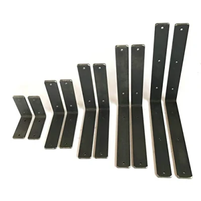 Image of Scaffold Board Shelf Brackets 6&quot; x None Lipped Industrial Rustic 2 Heavy Duty UK Made Including Fixings