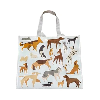 Image of Puckator Barks Dog Reusable Shopping Bag Shoulder Bags Handbags for Women Canvas Tote Hand Large Ladies Aesthetic Stuff Big Foldaway