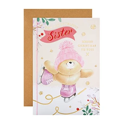 Image of Hallmark Christmas Card for Sister Cute Forever Friends Design