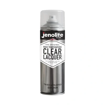 Image of JENOLITE High Temperature Clear Lacquer 650C + 500ml Crystal Finish Enhances &amp; Protects Surface and Paintwork from Corrosion UV Damage with Non Yellowing Sealer