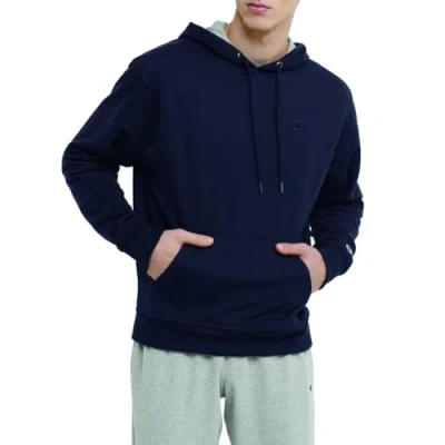 Image of Champion Men&#039;s, Powerblend, Fleece Comfortable Hoodie, Sweatshirt (Reg. Or Big &amp; Tall), Navy C Logo, S