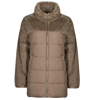 Image of ONLY Onlwanja Puffer MIX COAT Winter jacket, Women&#039;s, Size: Large, Walnut