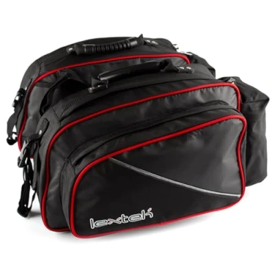 Image of Lextek Panniers Motorcycle 50Litre Pannier Black Dual Sport 50 L NEW