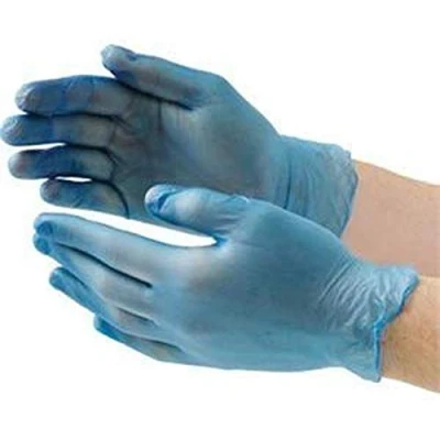 Image of FARIL 100 x Vinyl Disposable Gloves, NON Powdered Blue Large