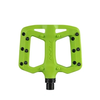 Image of Funn Taipan S Glass Fiber Reinforced Thermoplastic Bike Pedals with 9/16 inch CrMo Axles for MTB/BMX/Urban/Gravel Riding, Suitable Youth, Kids and Young Riders (Green)