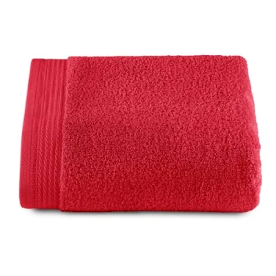 Image of Top Towel Set of 1 Shower Large Bath Towels 100% Combed Cotton 600 g/m2 Measure 100 x 150 cm Red