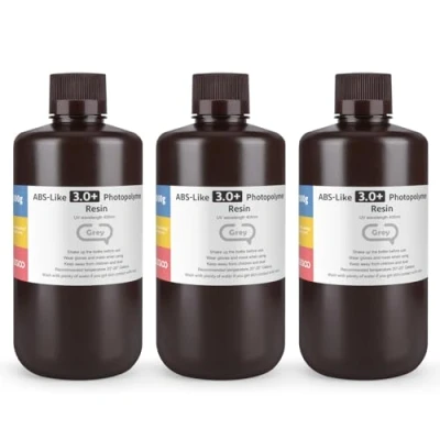 Image of ELEGOO Upgraded ABS Like Resin 3.0 PLUS, UV 3D Printer with Higher Precision and lower Shrinkage, + for LCD Grey 3000g