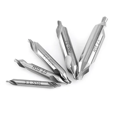 Image of Fafeicy 5Pcs High Speed Steel Center Drill Bits, 1.5/2/2.5/3/4mm, 60 Angle, for Metal, Wood, Aluminum,