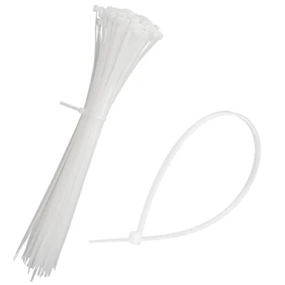 Image of mumbi Cable Ties White 300 mm x 3.6 UV Resistant Fire Protection UL 94 V2 Professional Set of 100