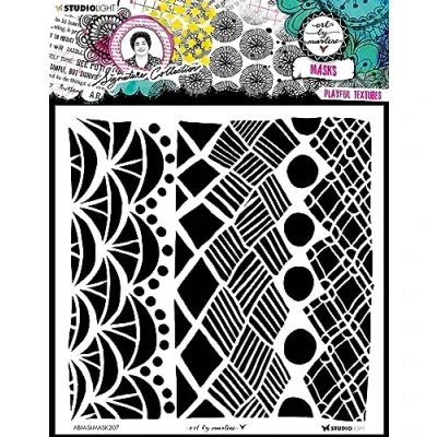 Image of Art By Marlene Signature Collection 7.87&quot;X7.87&quot; Stencil Nr. 207, Playful Textures