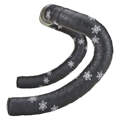 Image of SUPACAZ BIKE BARTAPE, SUPER STICKY KUSH, GALAXY, WHITE STARS PLUS ANO BLACK PLUGS