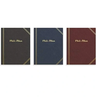 Image of Photo Albums Tallon 100 Pockets 6x4 Photos, Hard Cover Slip In Wedding Family Birthday Anniversary Black Red Blue Random Color