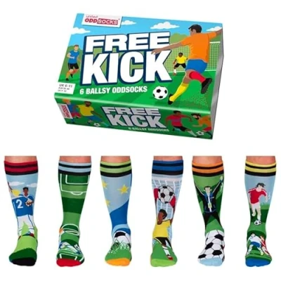 Image of United Oddsocks Free Kick Box 6 for Men UK 11 EUR 39 46 US 7 12