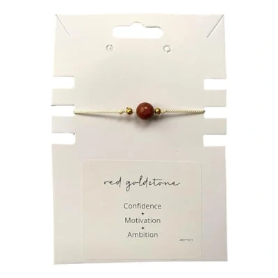 Image of VIE Single Bead Wristlet (Red Goldstone)