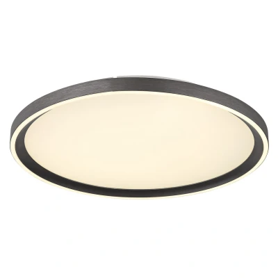 Image of Dublin 40cm Integrated LED Semi Flush Ceiling Light Grey Dimmable 2700 6000K Remote Control