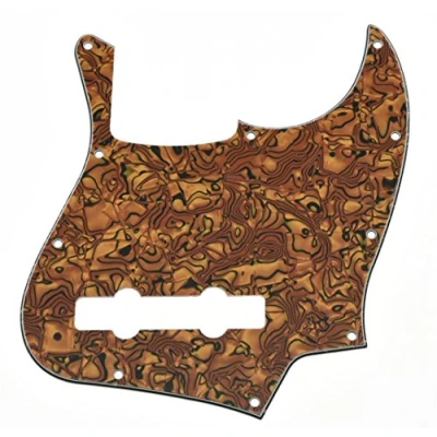 Image of KAISH 5 String J Bass Style Pick Guard Pickguard Scratch Plate for USA/Mexico Jazz made in USA/Mexio Tiger Stripe