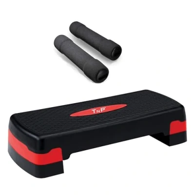 Image of TNP Accessories® Aerobic Stepper Step Steps Exercise Cardio Gym Yoga Home Workout Pilates Platform Adjustable Board Fitness High