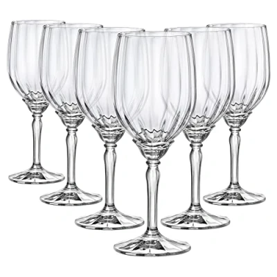 Image of 6x Clear 380ml Florian White Wine Glasses By Bormioli Rocco
