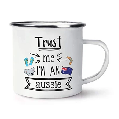 Image of Trust Me I&#039;m an Aussie Enamel Mug Cup