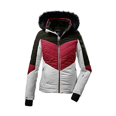Image of Killtec Women&#039;s Ksw 250 Wmn Ski Qltd Quilted Jacket/Ski Jacket with Removable Hood and Snow Guard