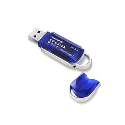Image of Integral 32GB Courier 197 256 Bit Hardware Encrypted 3.0 USB Secure Flash Memory Drive Certified to FIPS 197, Brute Force Password Attack Protection &amp; Super USB3.0 Transfer Speeds