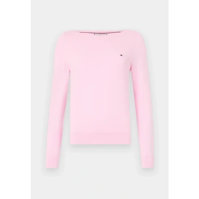 Image of Tommy Hilfiger Stitch BOAT Sweater Jumper, Women&#039;s, Size: XXS, Classic pink