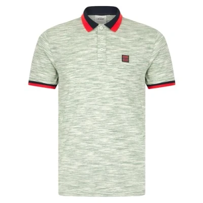 Image of Tokyo Laundry Men&#039;s &#039;Hanbury&#039; Cotton Rich Jersey Space Dye Polo Shirt Light Green