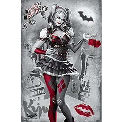 Image of DC Comics Batman Arkham Knight Harley Quinn Maxi Poster, Wood, Multi Colour, 91.5x61x0.02 cm