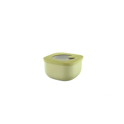 Image of Guzzini Kitchen Active Design, STORE&amp;MORE BIO, Shallow Airtight Fridge/Freezer/Microwave Containers (S) Avocado Green, 12,2 x h6,8 cm 450cc 170719253
