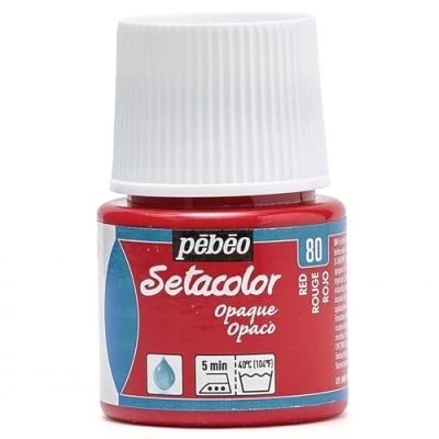 Image of PEBEO Setacolor Opaque Fabric Paint 45 Milliliter Bottle, Red,Red, 295 080