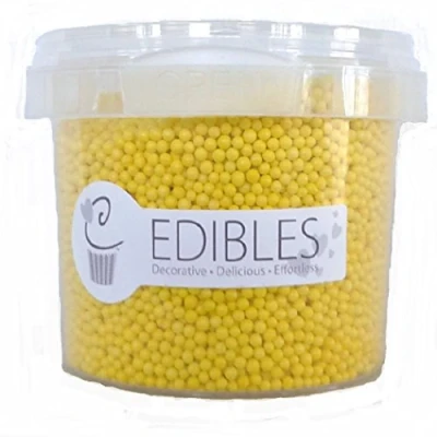 Image of Purple Cupcakes 100&#039;s and 1000&#039;s (Non Pareils) YELLOW Cake Cupcake Sprinkles for Birthdays, Weddings all occassions