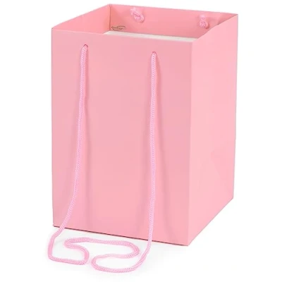 Image of Oaktree UK Hand Tie Bag, Light Pink, 18cm x 25cm